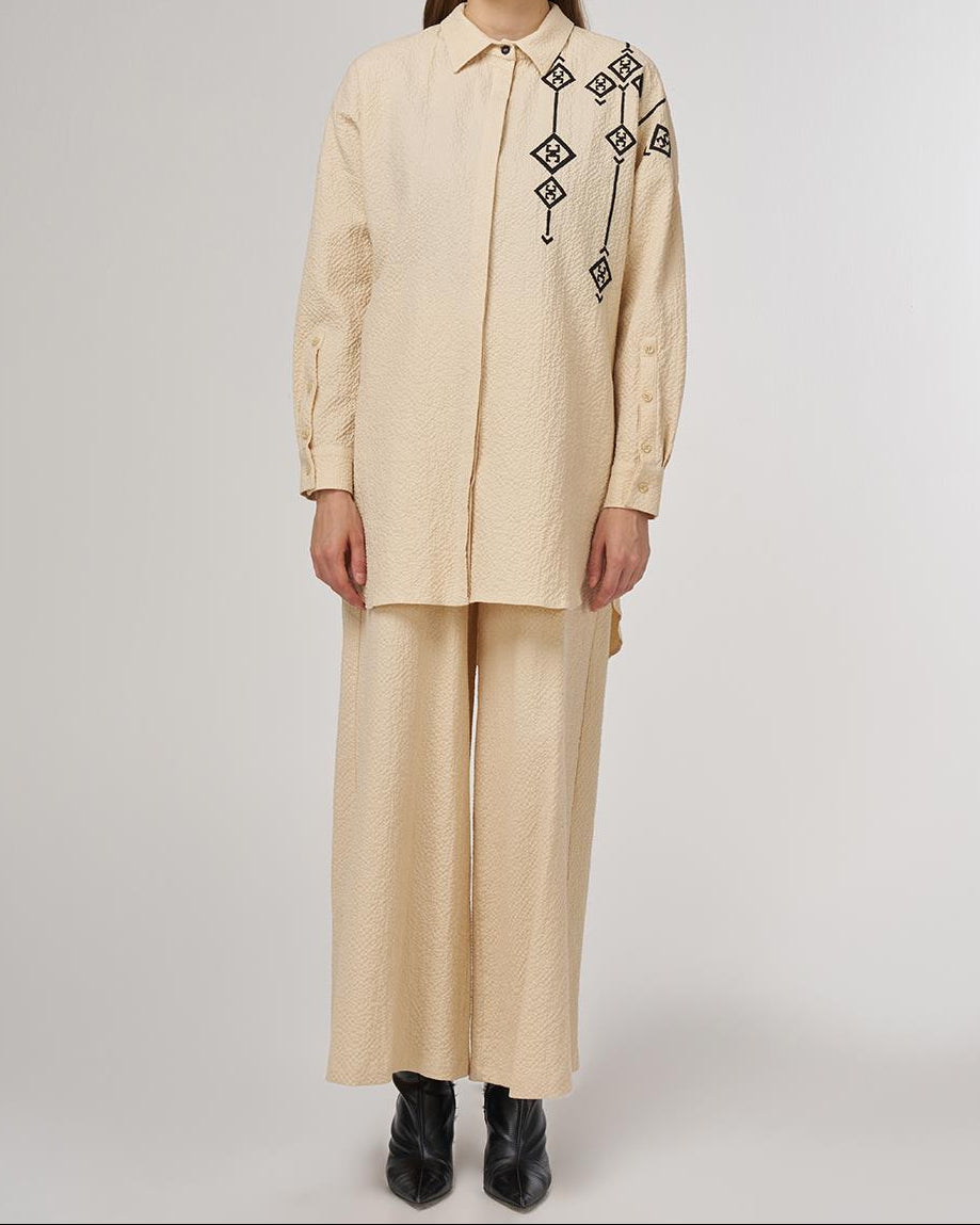 The Sahara Geometric Embroidered Shirt