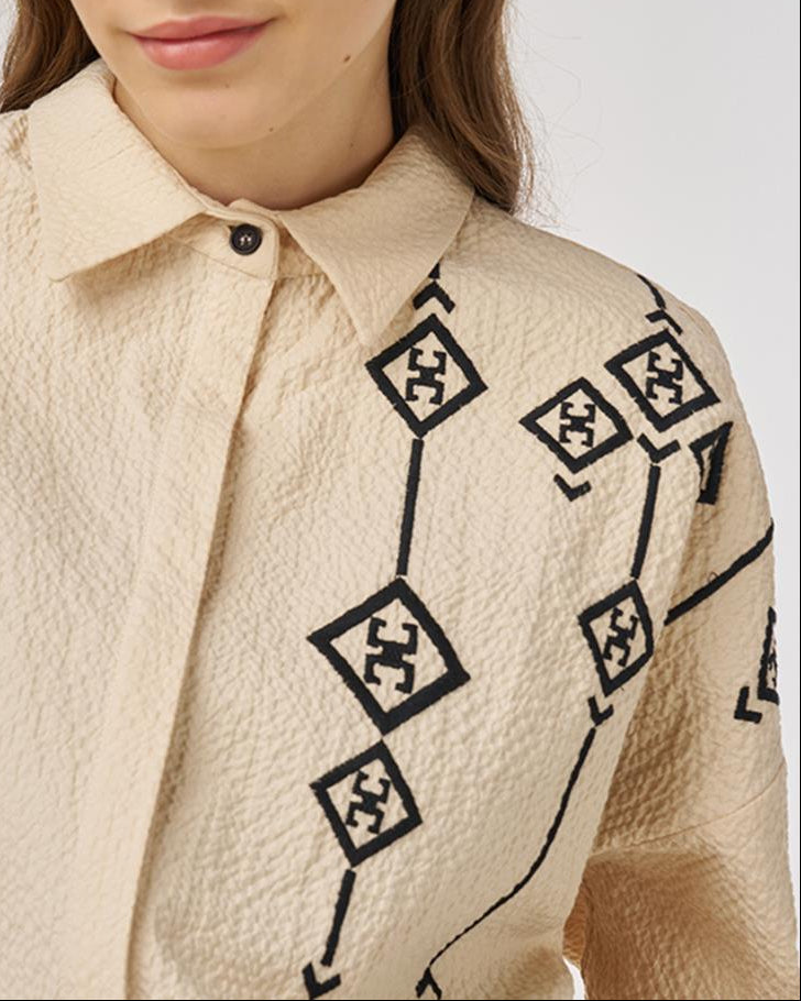 The Sahara Geometric Embroidered Shirt