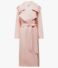 Blush Pink Oversized Belted Trench Coat
