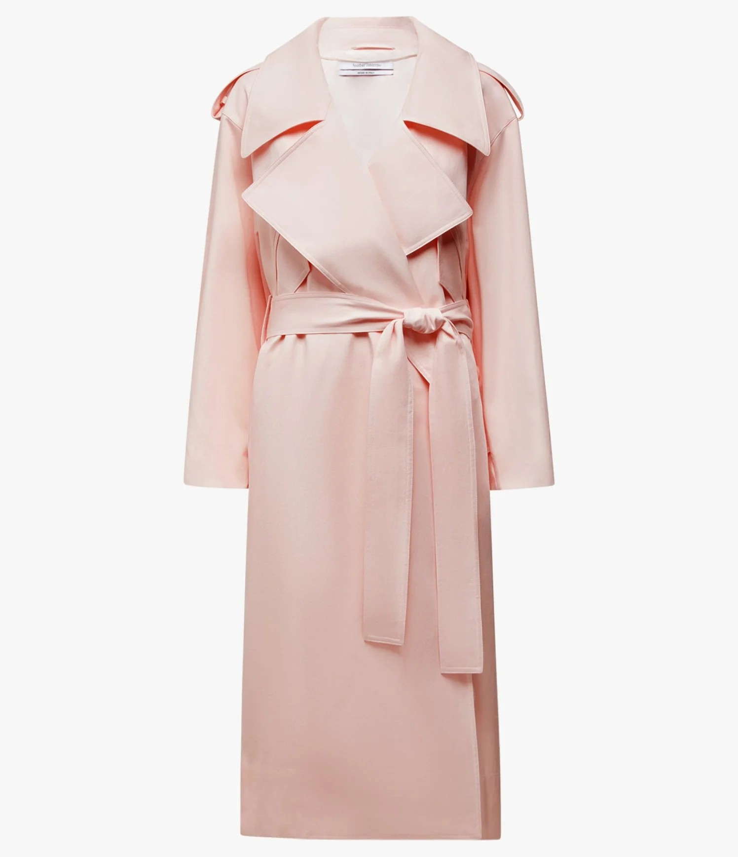 Blush Pink Oversized Belted Trench Coat