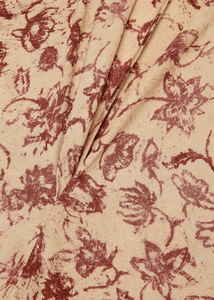 Floral Wrap Midi Dress