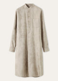 Floral Jacquard Longline Shirt Dress