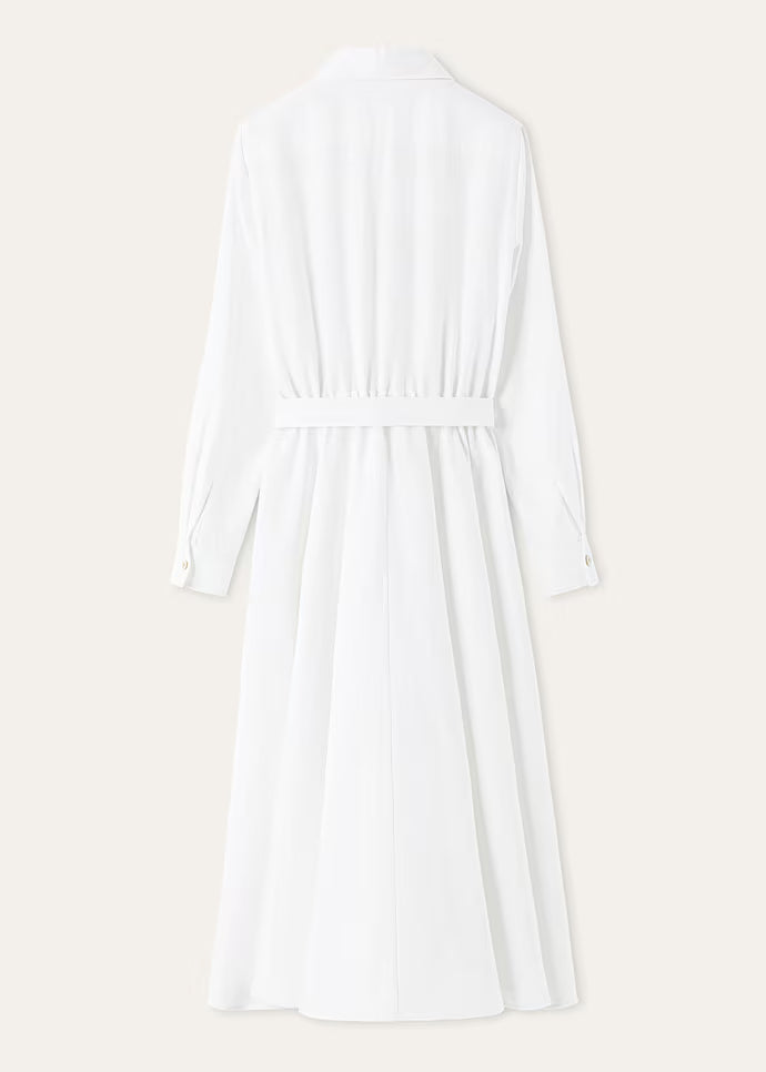 Belted Shirt Midi Dress