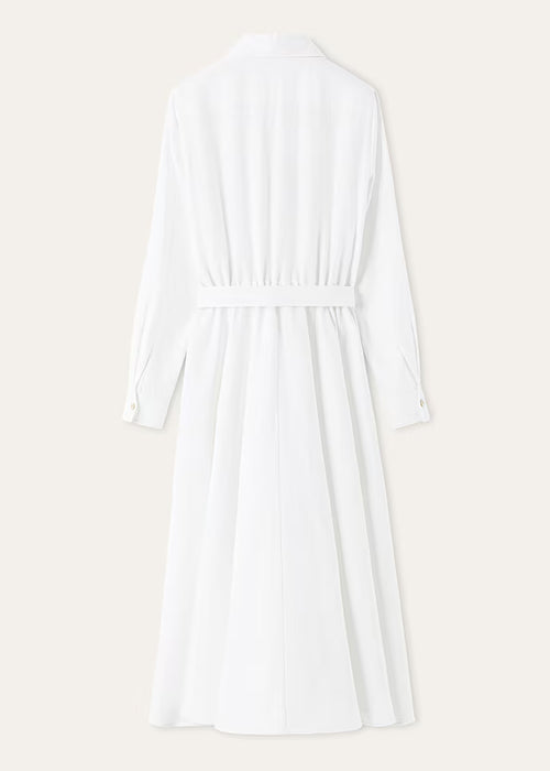 Belted Shirt Midi Dress