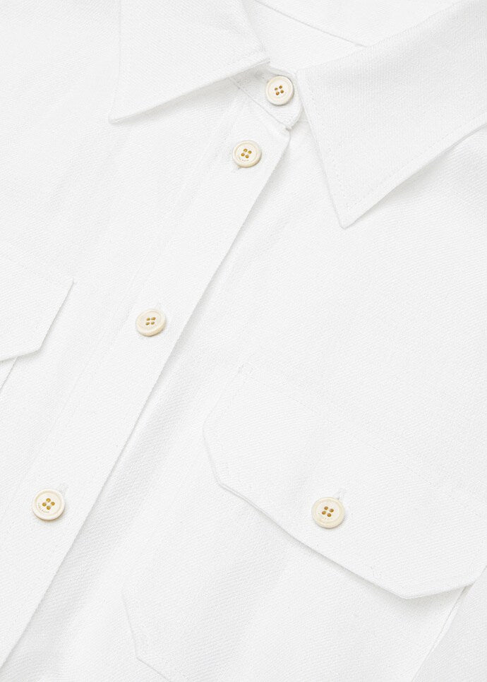 Belted Shirt Midi Dress