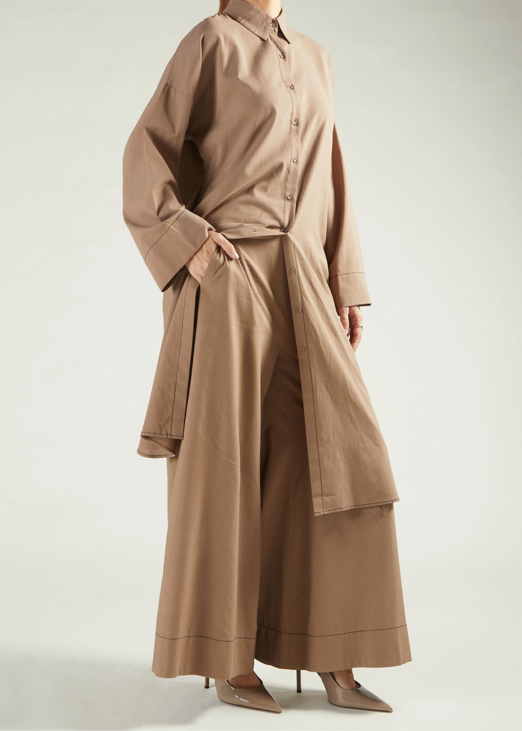 The Noir Belted Linen Jacket