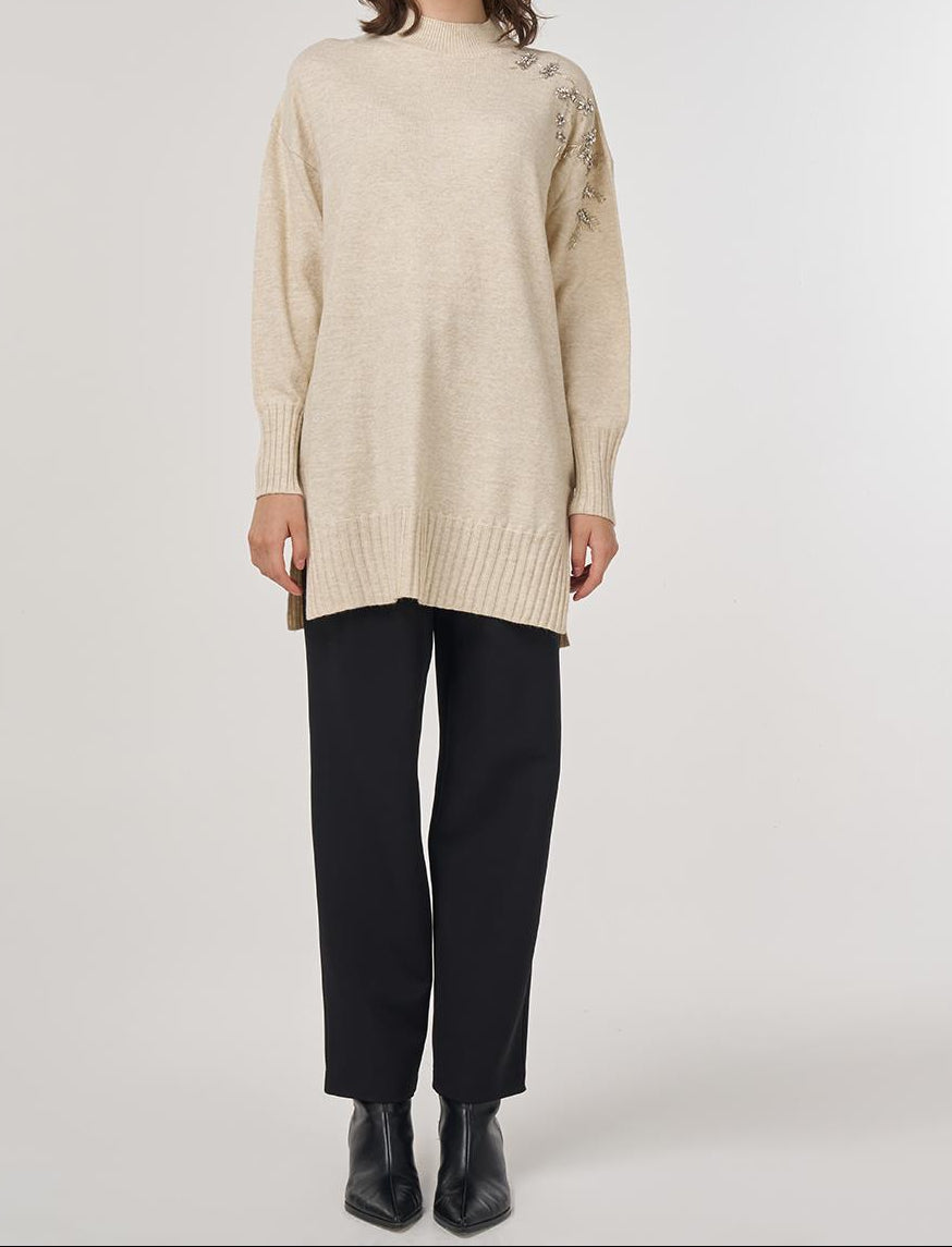 The Celestine Crystal Knit Tunic
