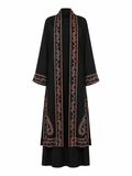 The Roza Embroidered Silk Abaya