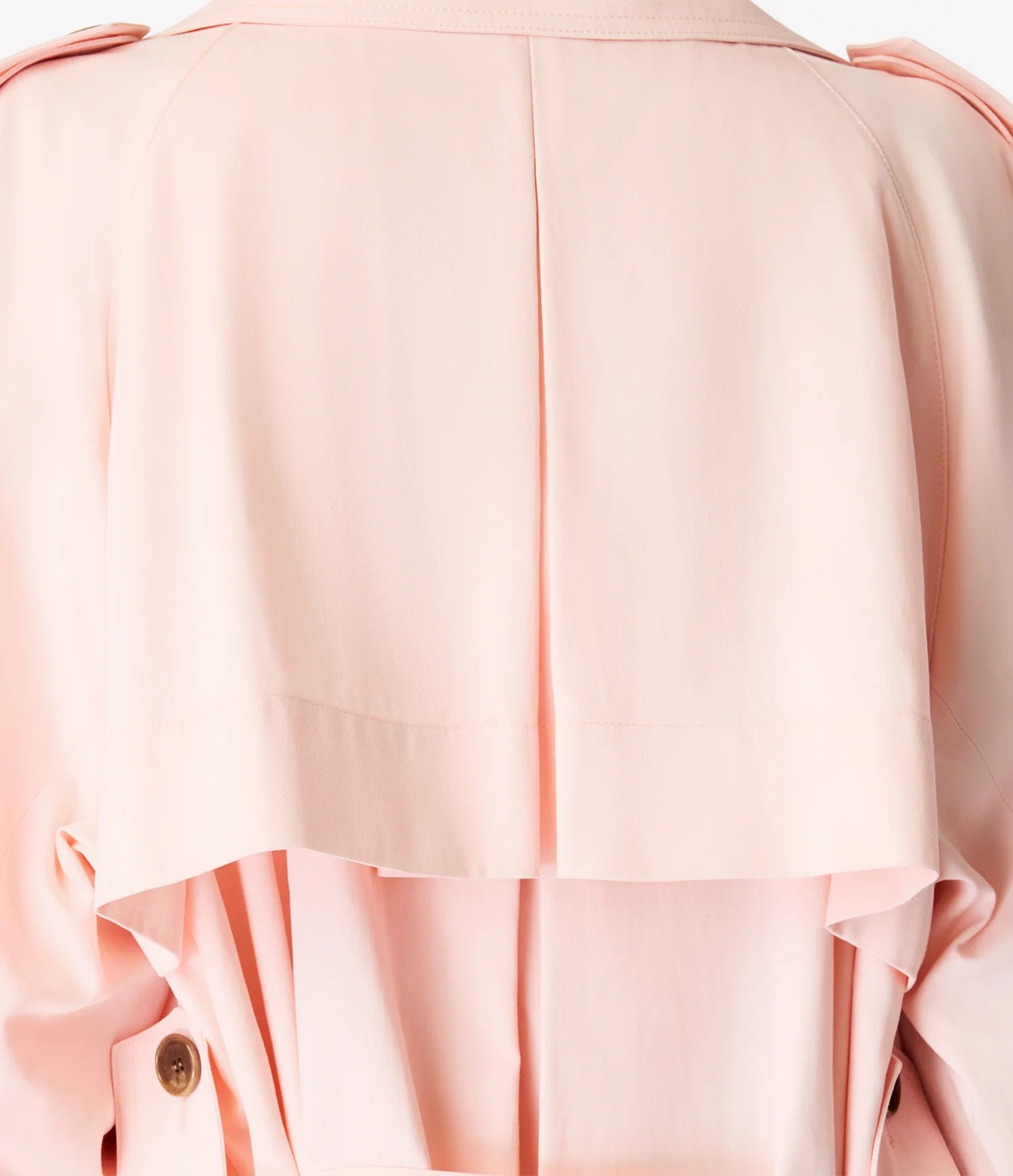 Blush Pink Oversized Belted Trench Coat